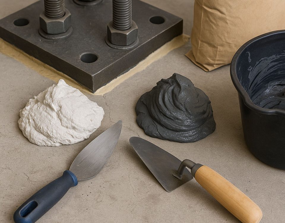 گروت سیمانی یا اپوکسی؛ راهنمای جامع انتخاب بهترین گزینه برای نصب صفحه پایه و ماشین آلات